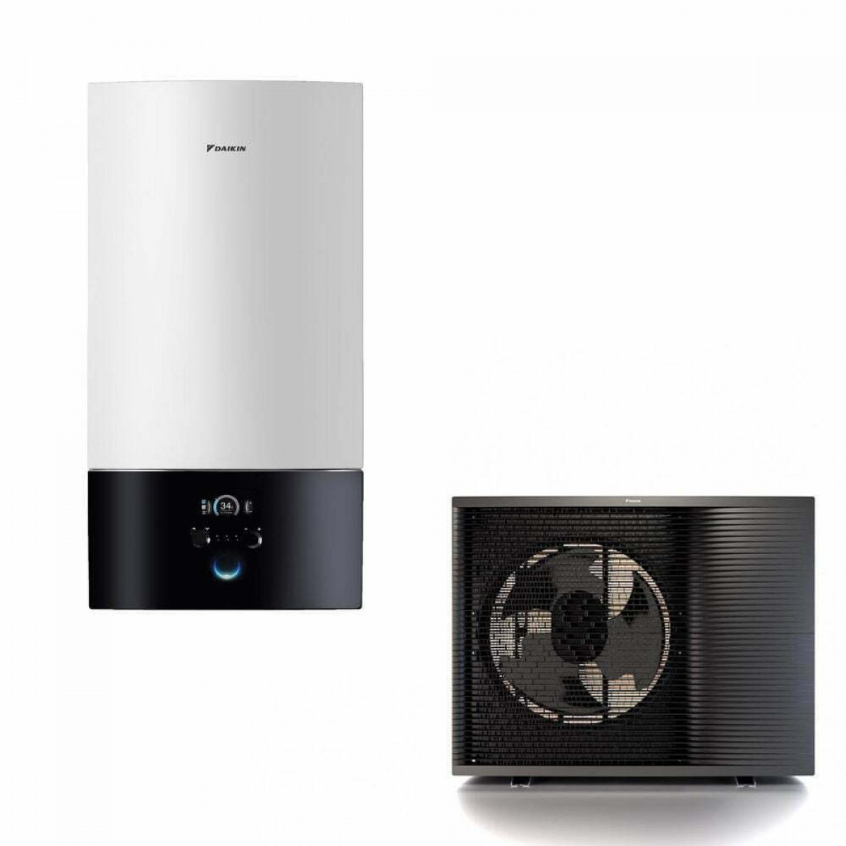 Daikin Altherma 3 R MT  ELBX12E6V-ERRA12EW1 9,97 kW be vandens talpos, su vėsinimo funkcija, su 6 kW tenu, 400V-400V 