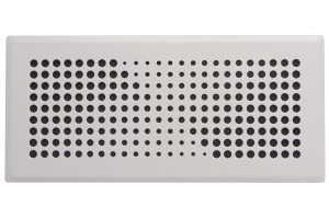 Sieninės grotelės Brofer Giove išoriniai išmatavimai 280x130 mm, vidiniai išmatavimai 241x91mm Sieninės grotelės Brofer Giove išoriniai išmatavimai 280x130 mm, vidiniai išmatavimai 241x91mm