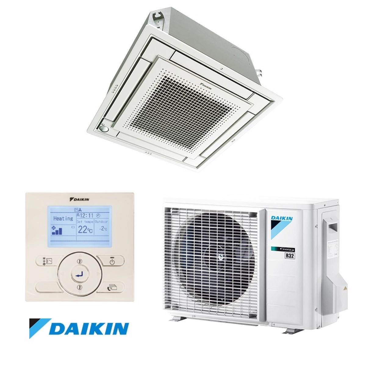 Šilumos siurblys DAIKIN SPLIT INVERTER kasetinis COMPACT FFA50A9-RXM50A8 Šildymo galia 5,8 kW, Šaldymo 5,0 kW Freonas R32 oro kondicionierius Šilumos siurblys DAIKIN SPLIT INVERTER kasetinis COMPACT FFA50A9-RXM50A8 Šildymo galia 5,8 kW, Šaldymo 5,0 kW Freonas R32 oro kondicionierius