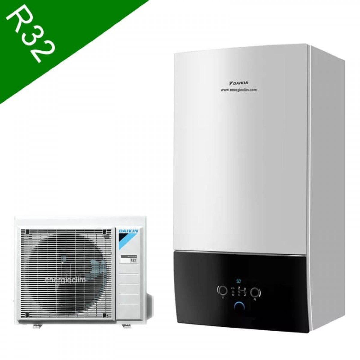 Daikin Altherma 3 EHBX08E9W-ERGA08EVH7 9,37 kW be vandens talpos, su vėsinimo funkcija, 9kW tenu, 230V-400V BALTAS