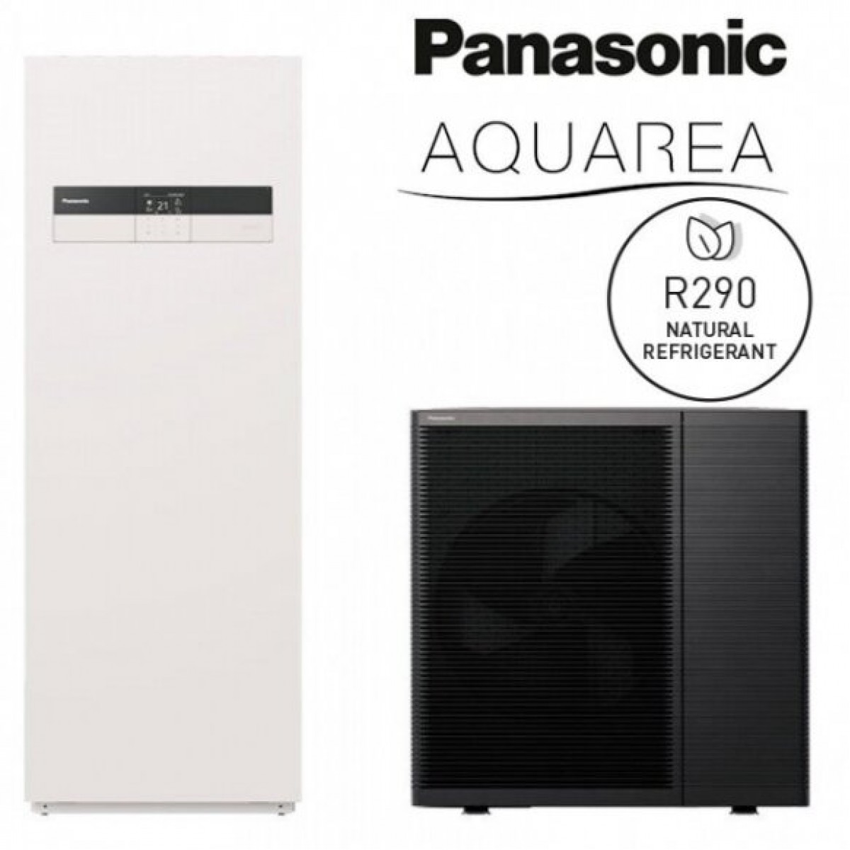Šilumos siurblys oras - vanduo PANASONIC Aquarea All in One L karta Monoblokas 9,0-8,2 kW WH-ADC0509L3E5AN-WH-WDG09LE5 su 185 l karšto vandens talpa, su vėsinimo funkcija, su 3kW tenu 230-230V R290 KIT-ADC09L3E5AN