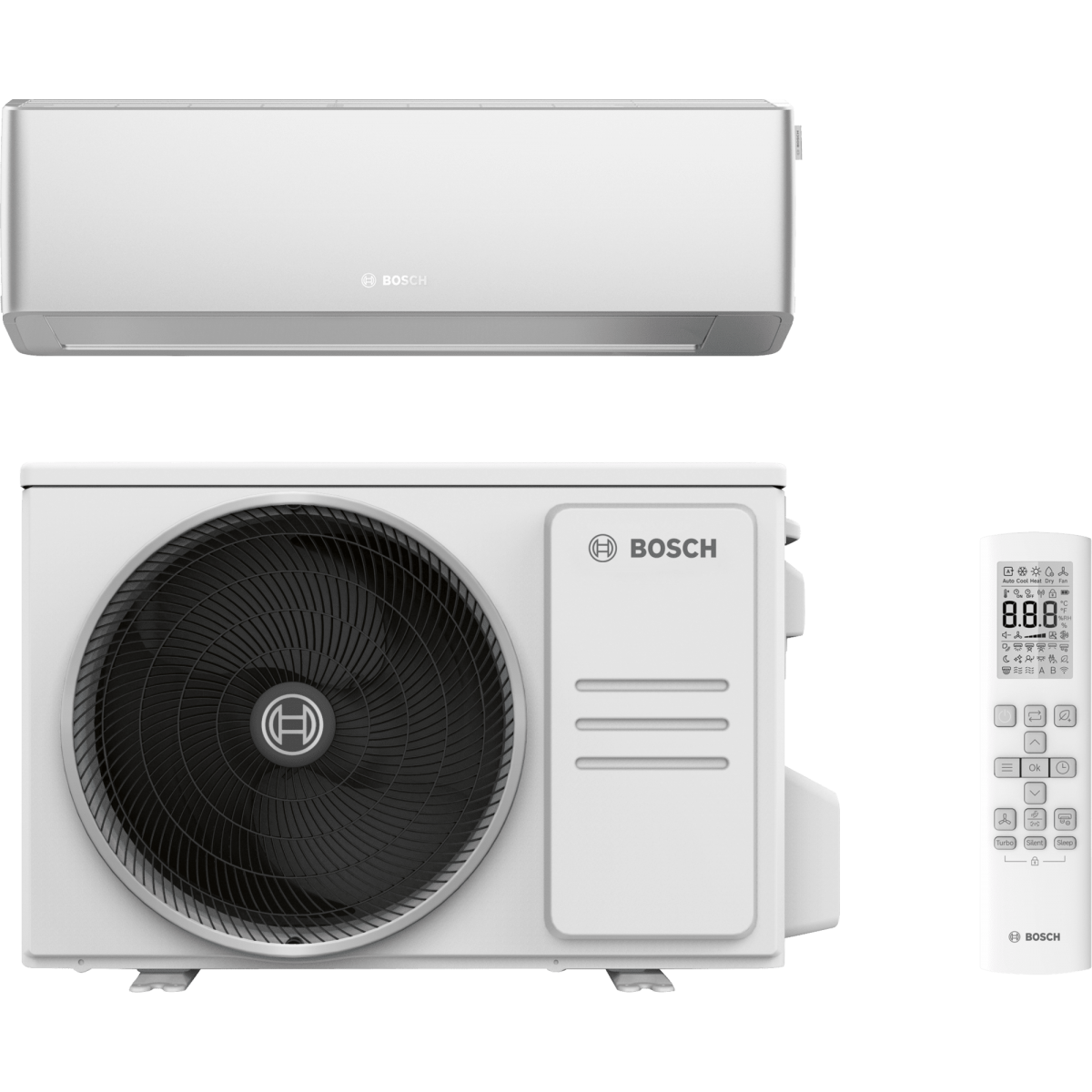 Šilumos siurblys Bosch oras-oras Climate CL7100i-Set 50 HES Šildymo galia 5,6 kW, Šaldymo galia 5,0 kW 7733703747-7733703742 baltas Šilumos siurblys Bosch oras-oras Climate CL7100i-Set 50 HES Šildymo galia 5,6 kW, Šaldymo galia 5,0 kW 7733703747-7733703742 baltas