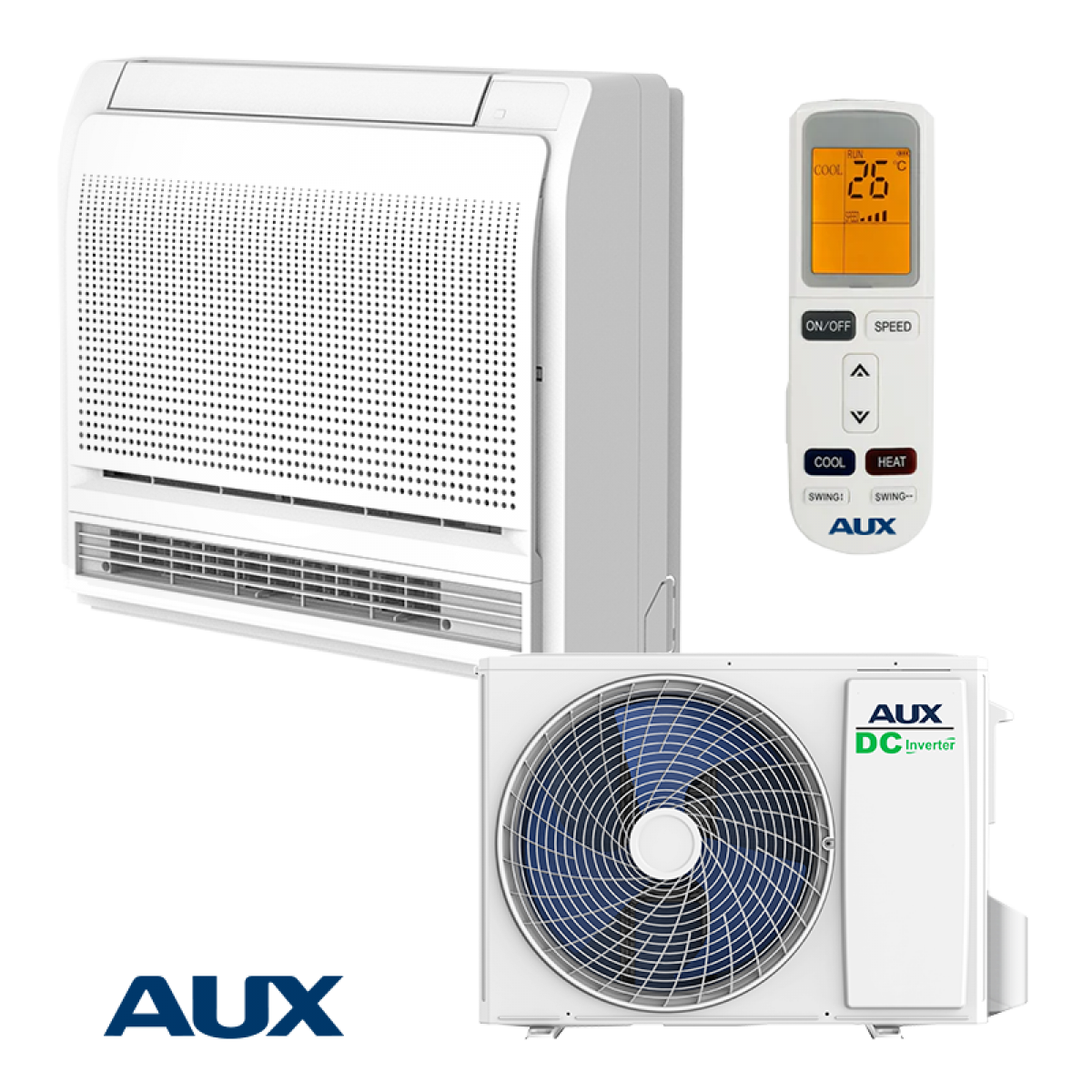 Šilumos siurblys AUX Split grindinis-konsolinis oras-oras Šildymo galia 5,0 kW, Šaldymo galia 4,7 kW AUCO-H18/4DR3+AL-H18/NDR3 Šilumos siurblys AUX Split grindinis-konsolinis oras-oras Šildymo galia 5,0 kW, Šaldymo galia 4,7 kW AUCO-H18/4DR3+AL-H18/NDR3