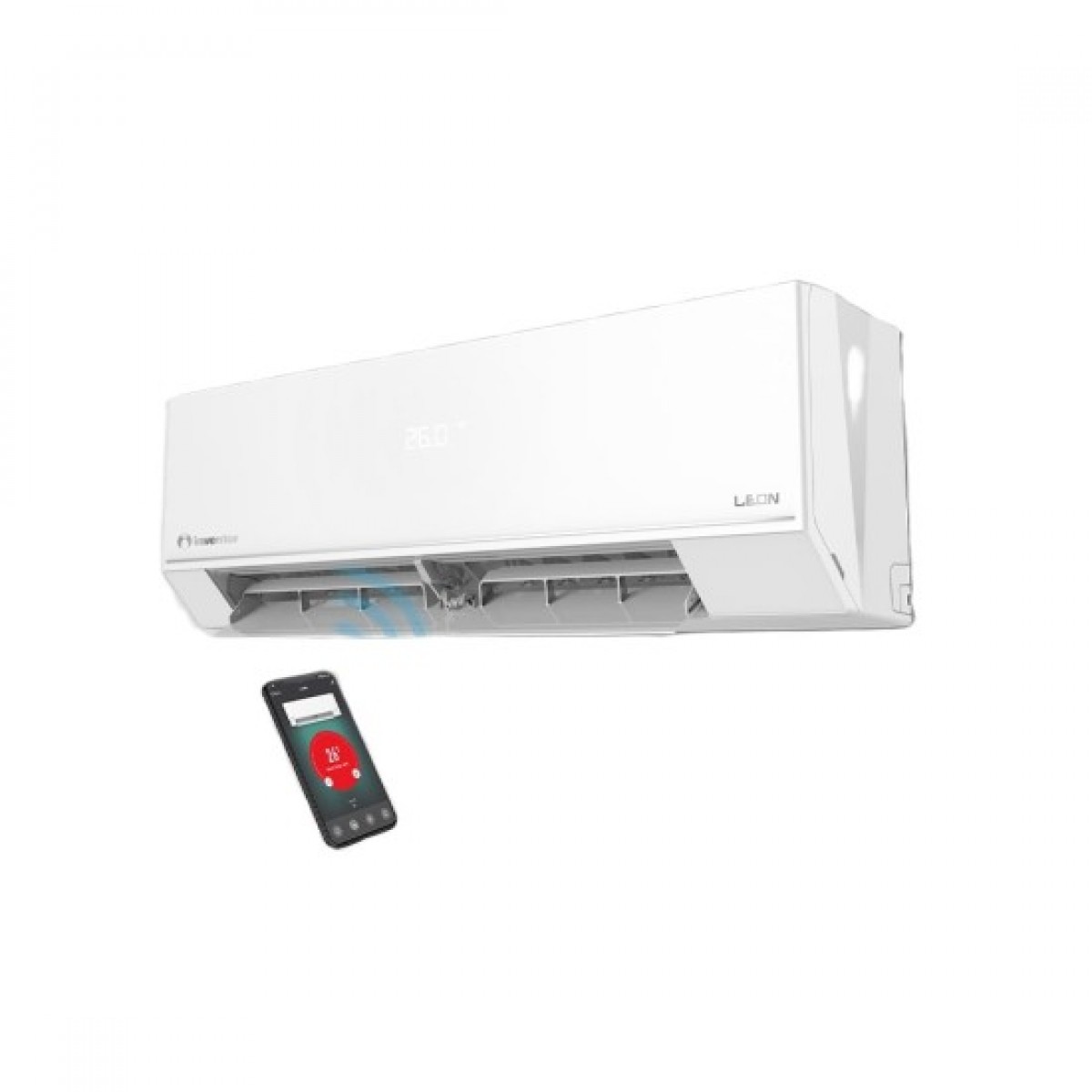 Šilumos siurblys Inventor LEON serija Oras-oras LHUVI-24WFI+LHUVO-24 Šildymo galia 7,33kW, Šaldymo galia 7,03kW Freonas R32