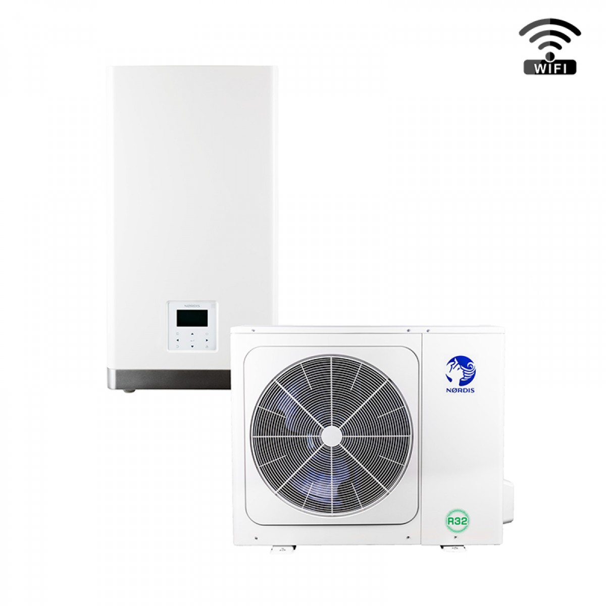 NØRDIS OPTIMUS PRO oras-vanduo šilumos siurblis be karšto vandens talpos 12 kW su R32 9 kW tenu 400V HOP12WODU3+HOP160WIDU3 NØRDIS OPTIMUS PRO oras-vanduo šilumos siurblis be karšto vandens talpos 12 kW su R32 9 kW tenu 400V HOP12WODU3+HOP160WIDU3